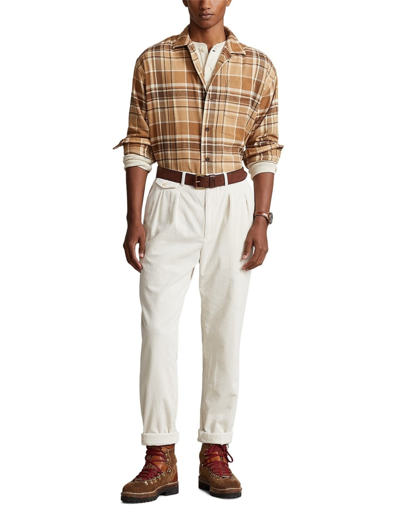 POLO RALPH LAUREN Plaid Brushed Cotton Shirt