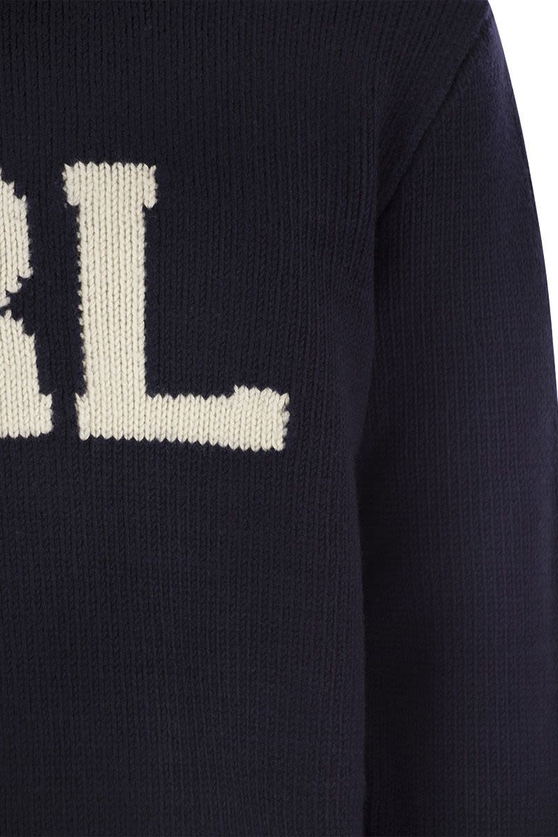 POLO RALPH LAUREN Chunky Knit Wool Inlay Sweater - Men's