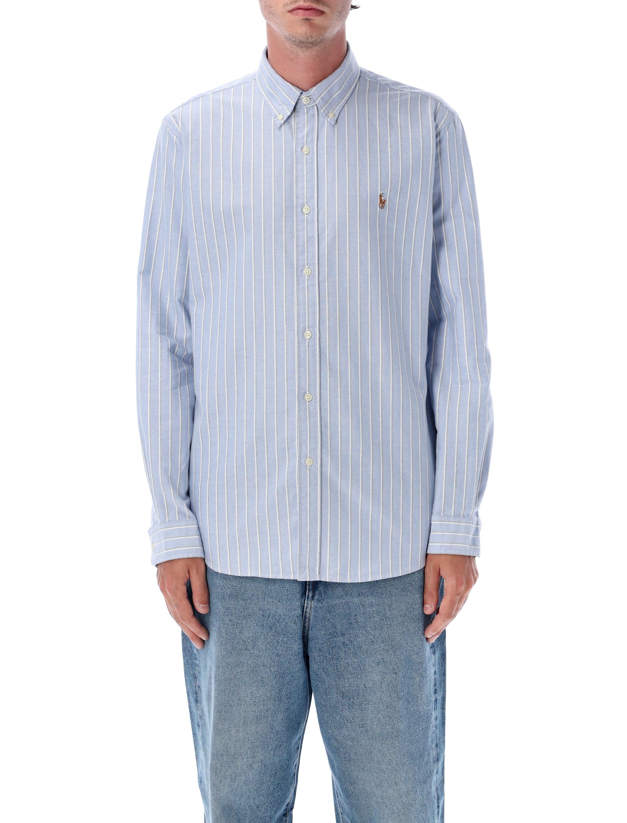 POLO RALPH LAUREN Custom Fit Striped Oxford Shirt - Size L