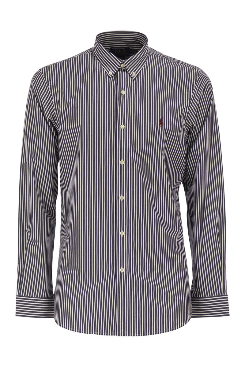 POLO RALPH LAUREN Men's Slim Fit Stretch Poplin Striped Shirt