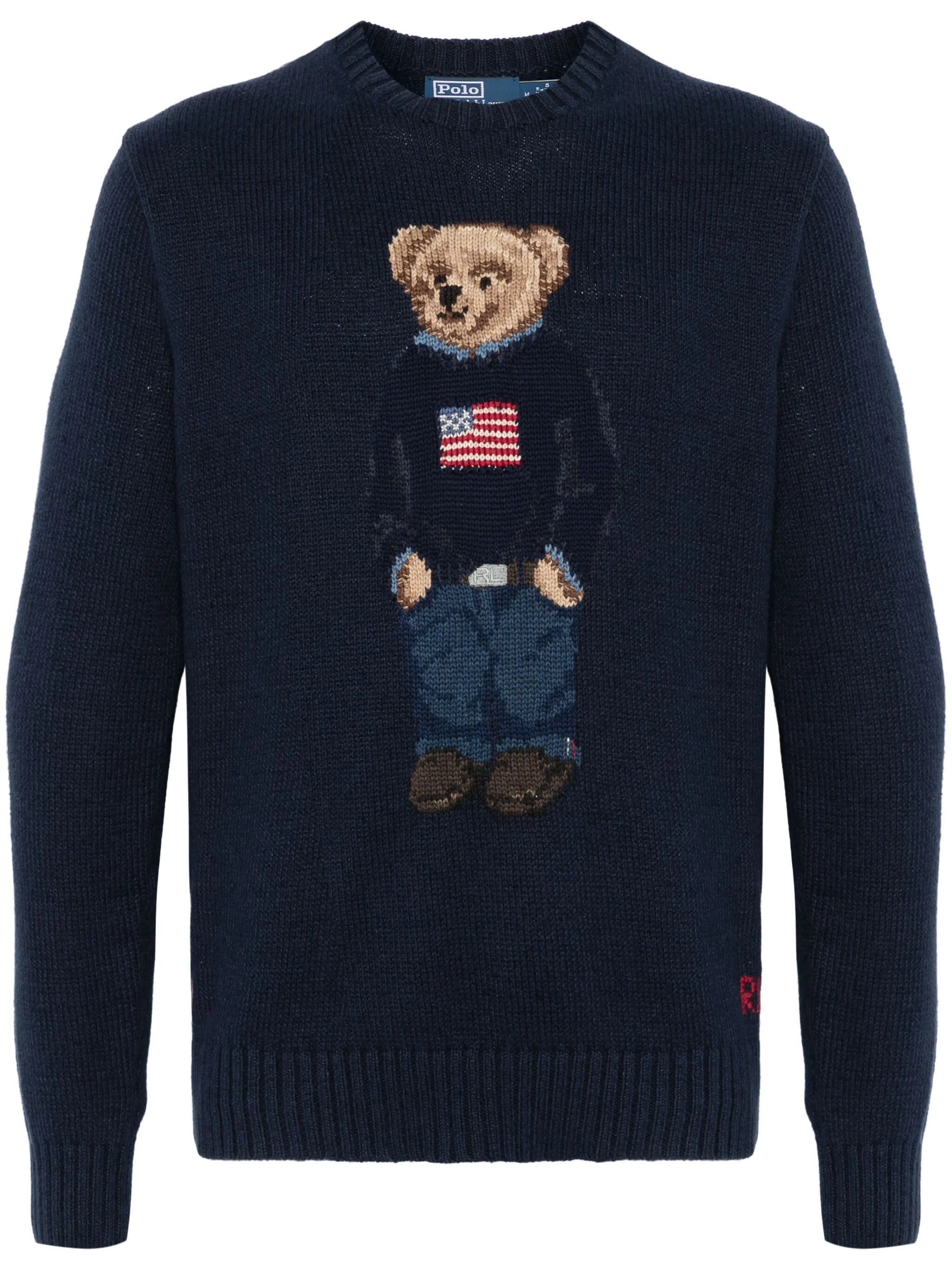 POLO RALPH LAUREN Classic Crewneck Bear Print Sweater