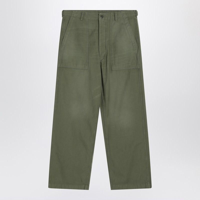 POLO RALPH LAUREN Military Green Cotton Trousers for Men - SS25