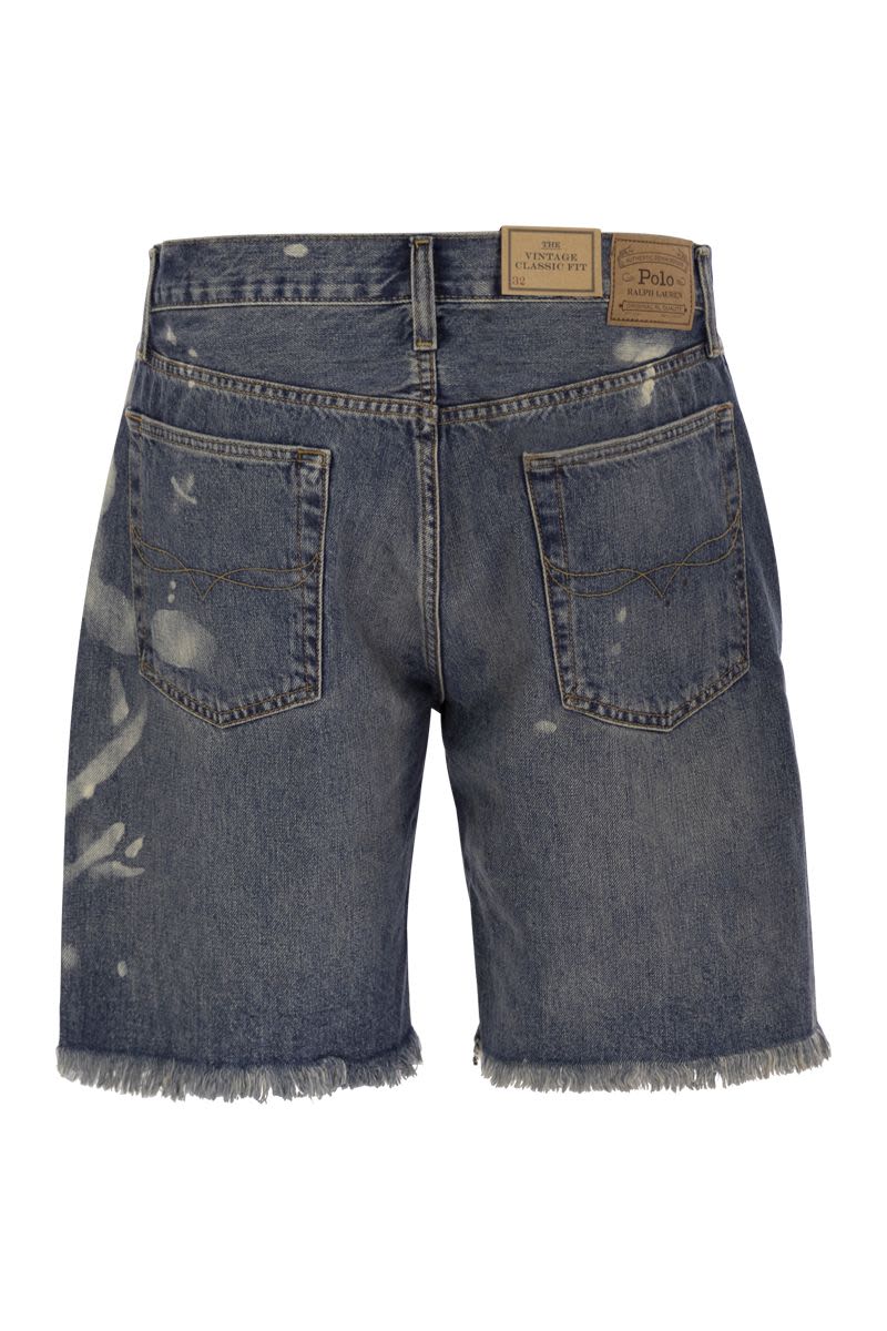 POLO RALPH LAUREN Classic Vintage High-Waisted Denim Shorts 20.3 CM