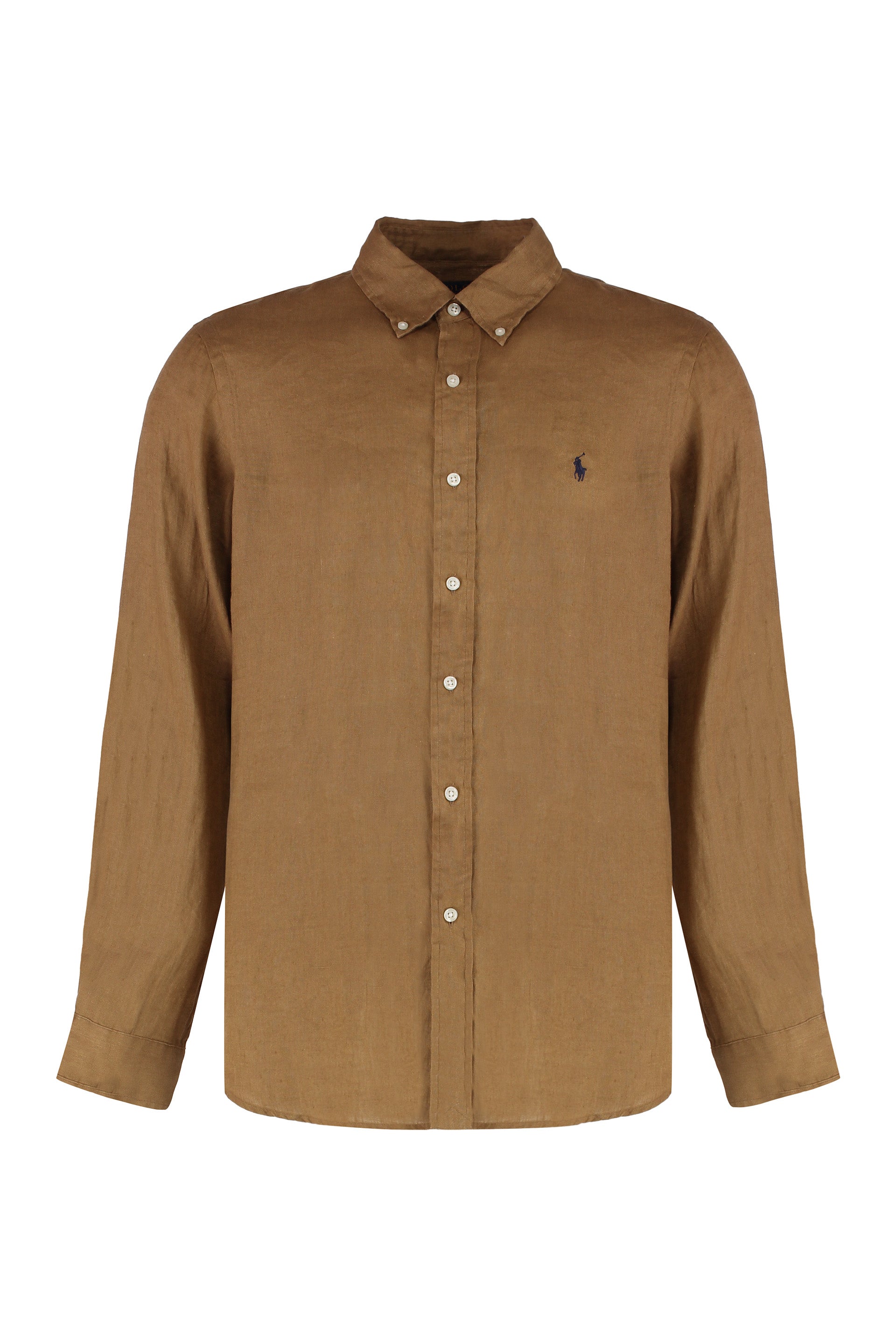 POLO RALPH LAUREN Linen Shirt with Rounded Hem for Men
