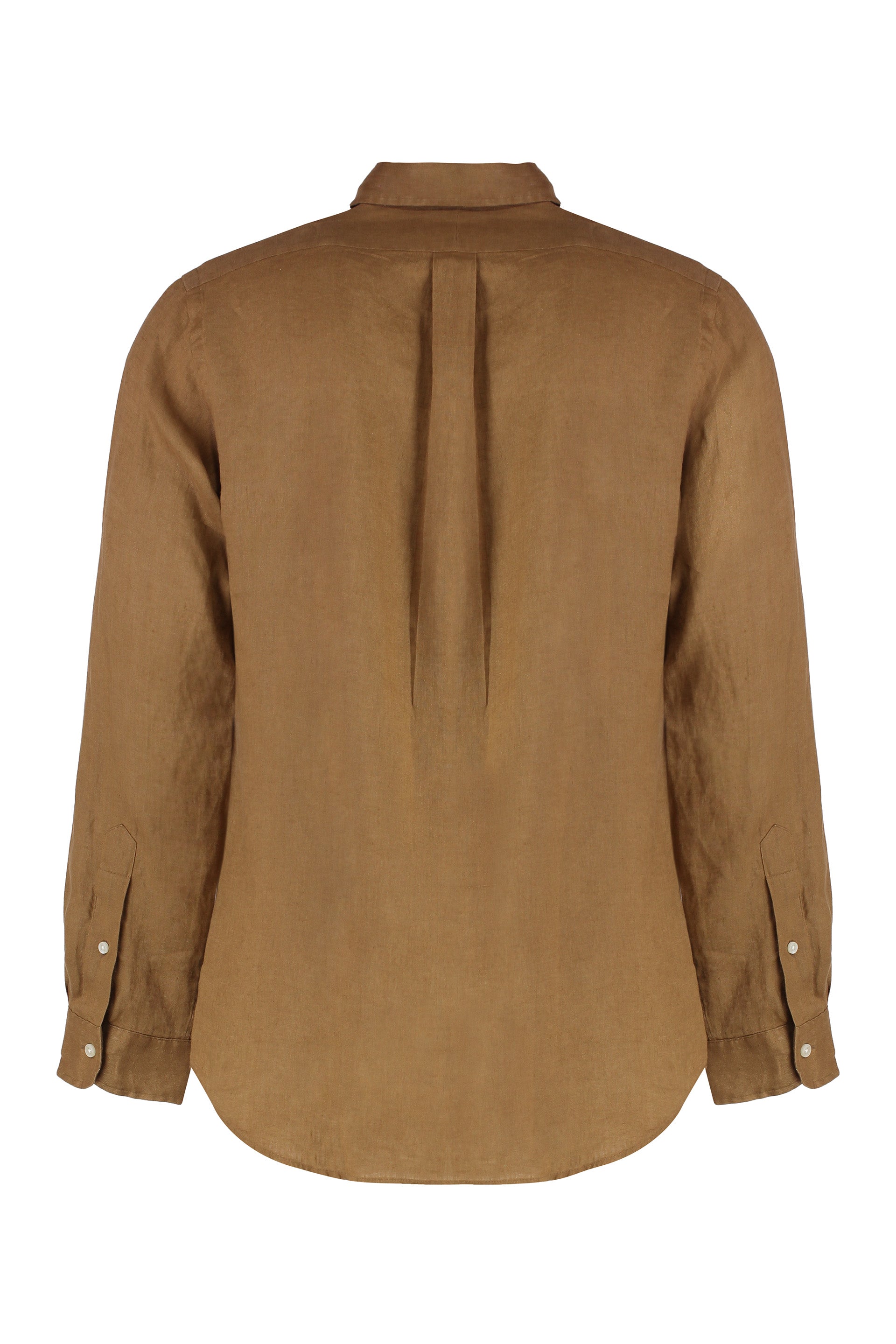 POLO RALPH LAUREN Linen Shirt with Rounded Hem for Men