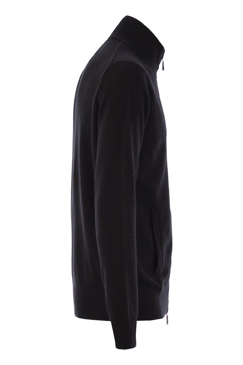 POLO RALPH LAUREN Wool Zip-Up Sweater with Mock Neck - Regular Fit