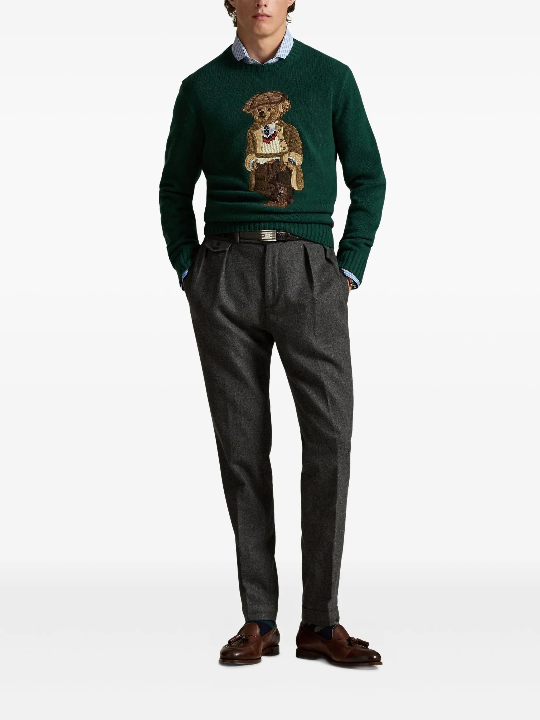 POLO RALPH LAUREN Men's Polo Bear Knit Jumper - Regular Fit