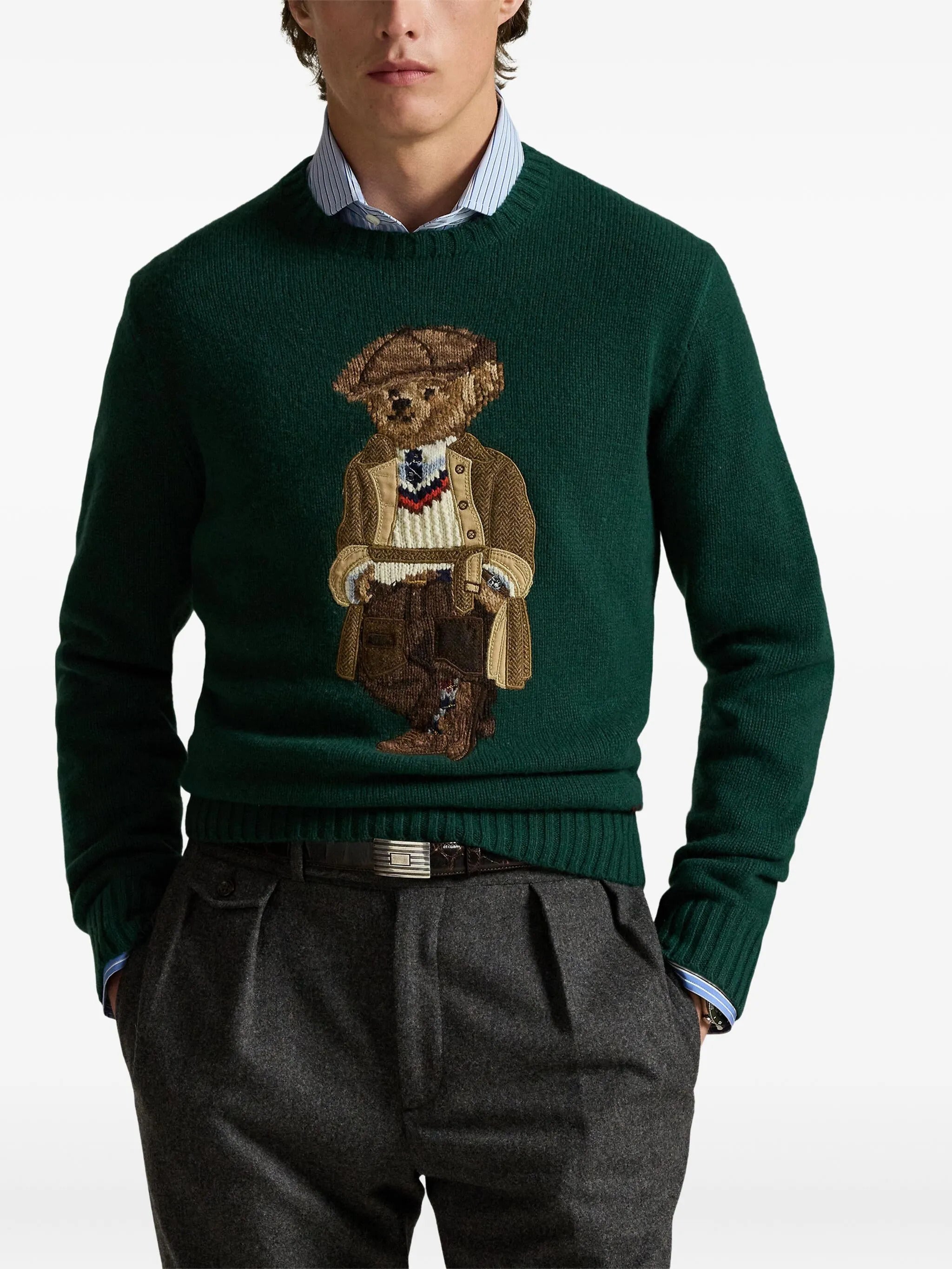 POLO RALPH LAUREN Men's Polo Bear Knit Jumper - Regular Fit