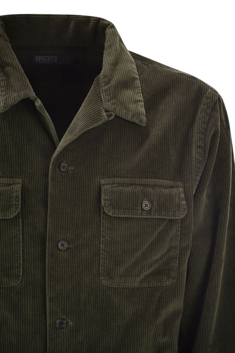POLO RALPH LAUREN Men's Corduroy Shirt Jacket with Saharan-Style Collar