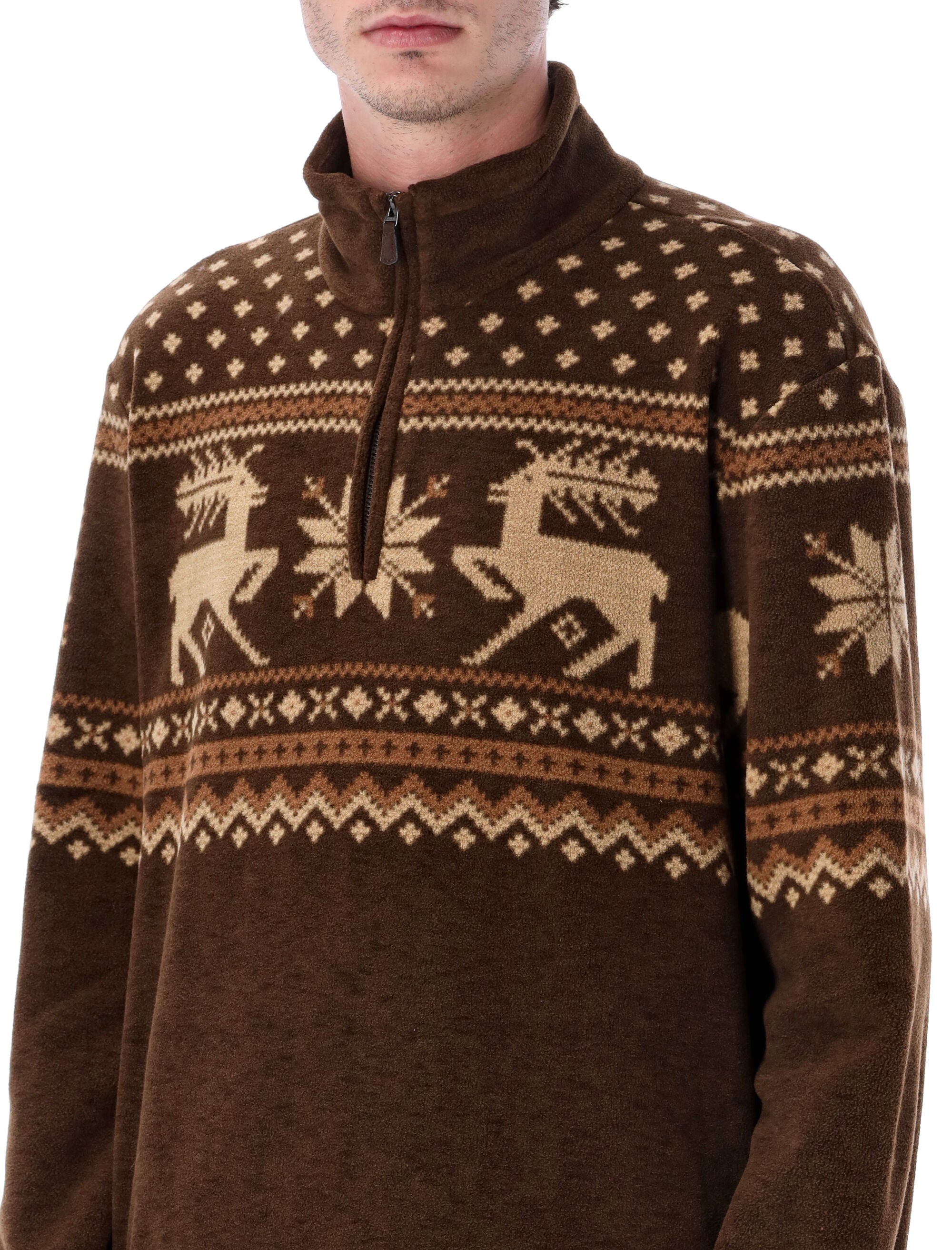 POLO RALPH LAUREN Recycled Fleece Half-Zip Sweater - Size L