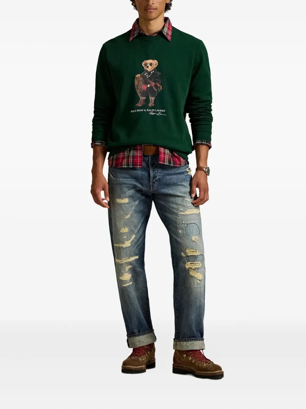 POLO RALPH LAUREN Men's Polo Bear Crewneck Sweatshirt - Size M