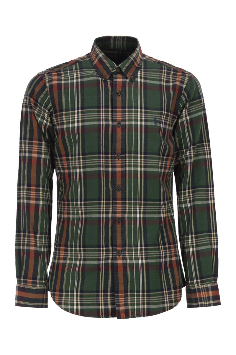 POLO RALPH LAUREN Custom-Fit Checkered Design Oxford Shirt