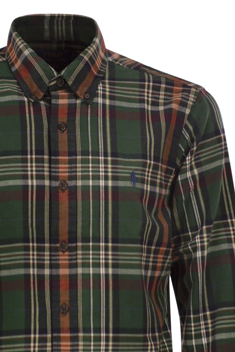 POLO RALPH LAUREN Custom-Fit Checkered Design Oxford Shirt