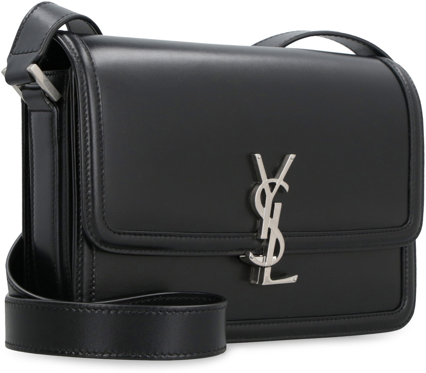 SAINT LAURENT Smooth Leather Crossbody Handbag 23 CM