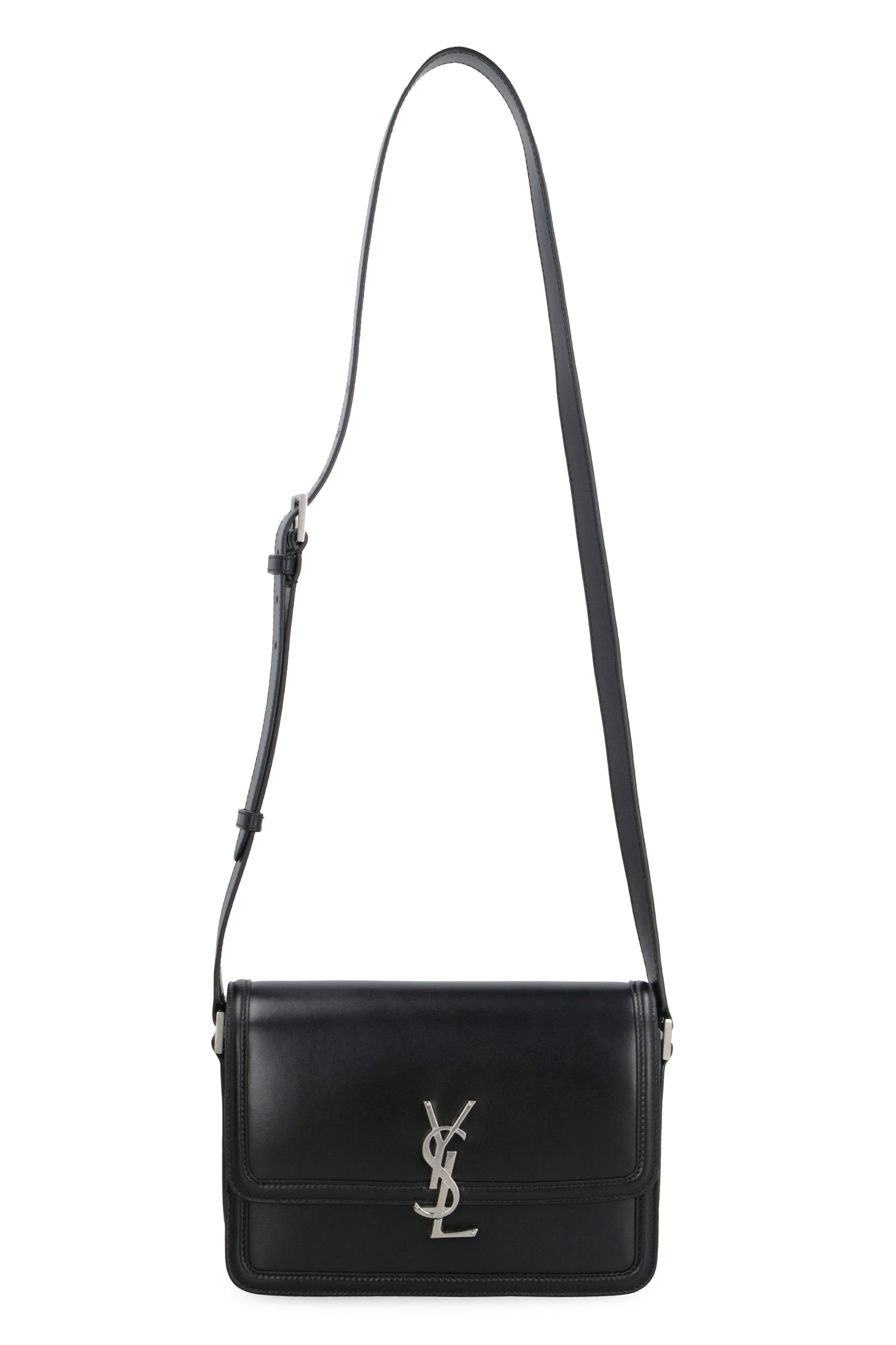 SAINT LAURENT Solferino Logo Plaque Shoulder Mini Handbag