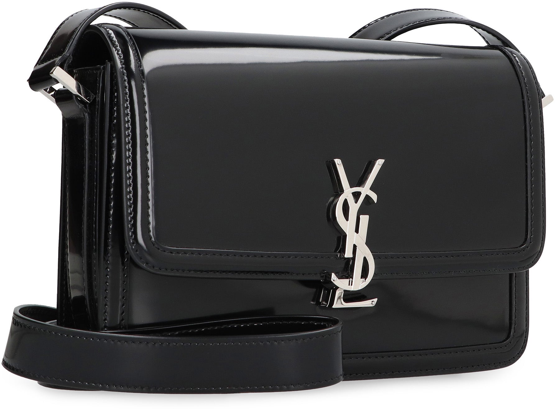 SAINT LAURENT Mini Leather Messenger Handbag