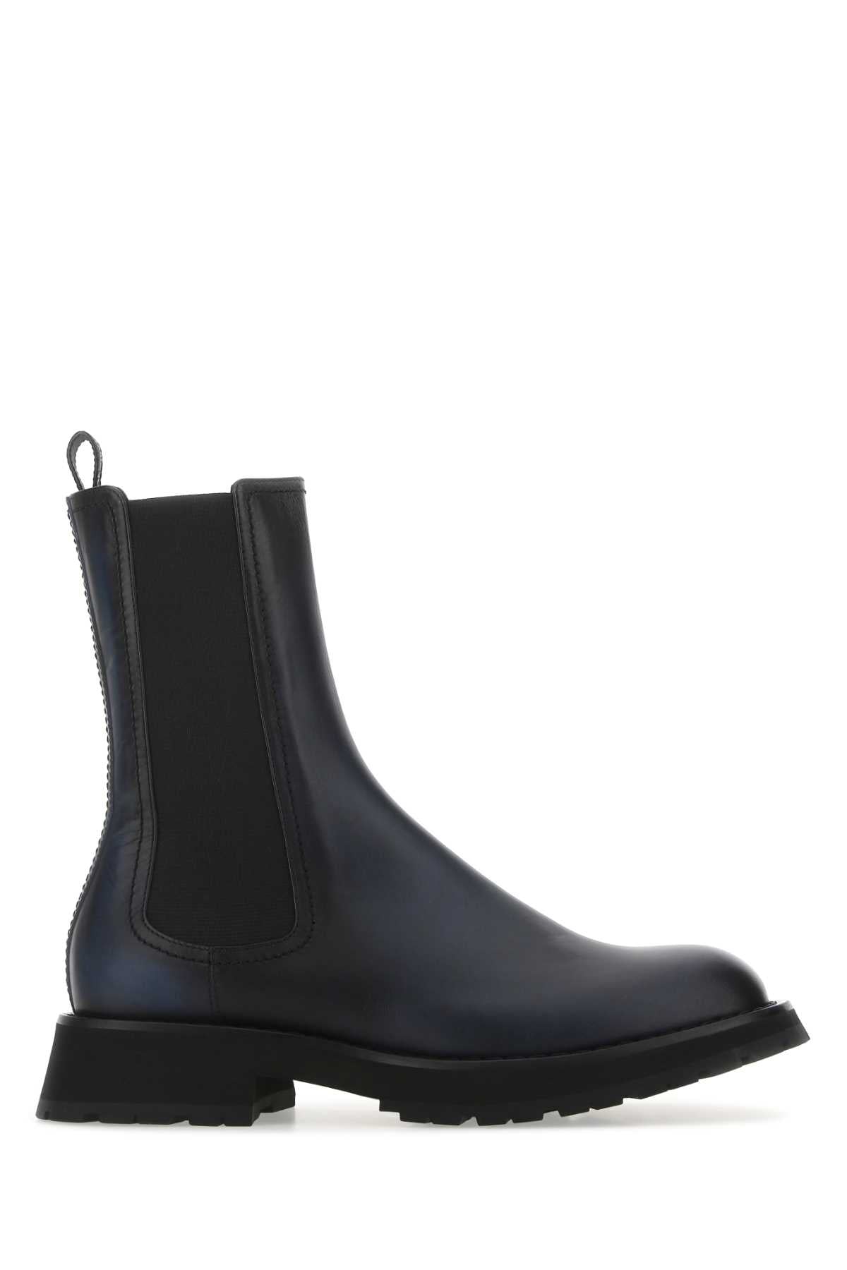 ALEXANDER MCQUEEN Two-Tone Leather Ankle Boots for Men