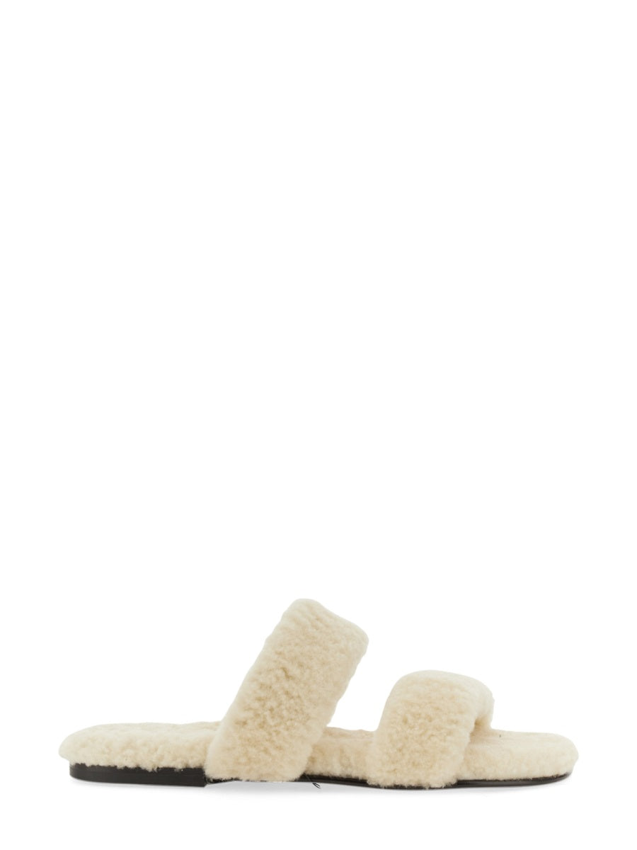 SAINT LAURENT Men's Shearling Sandals