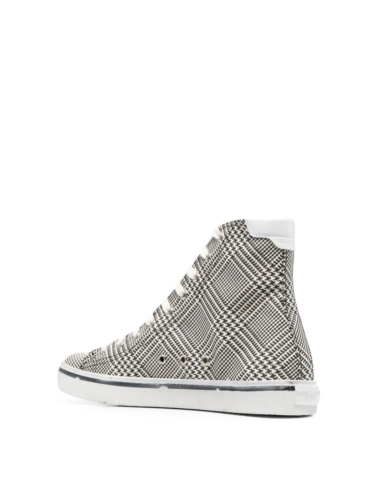 SAINT LAURENT Signature Logo Mid-Top Sneakers