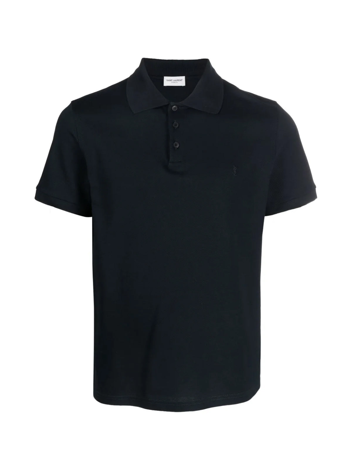 SAINT LAURENT YSL Logo Short Sleeve Polo Shirt