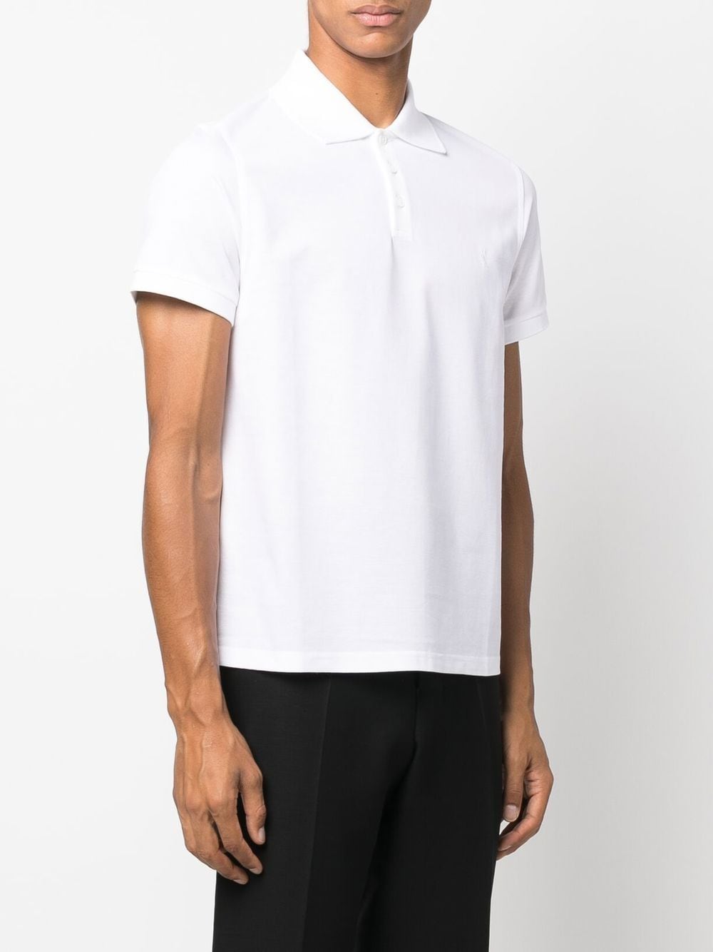 SAINT LAURENT Classic Piquet Polo Shirt for Men - SS25