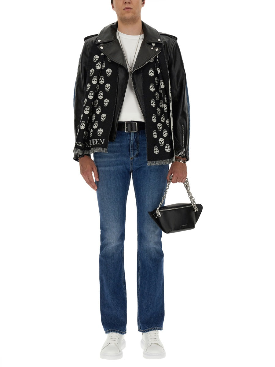 ALEXANDER MCQUEEN Men's Combo Biker Jacket