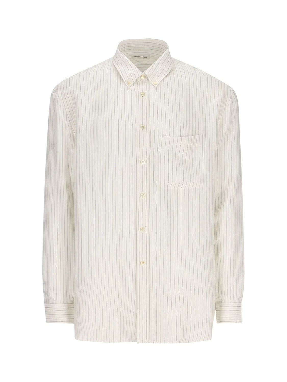SAINT LAURENT Men's Silk Shirt - SS25 Collection