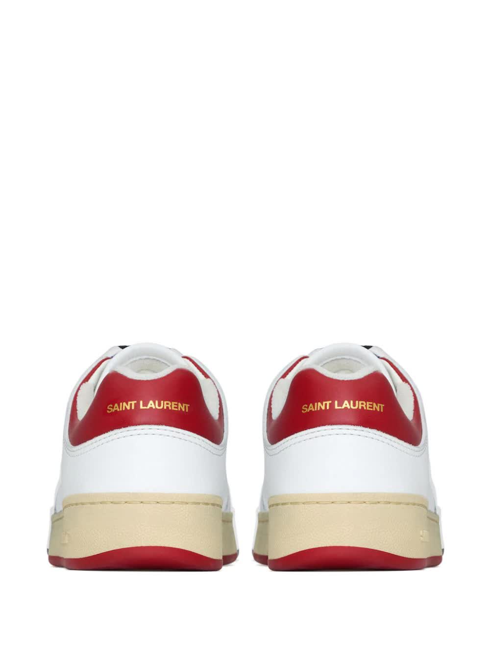 SAINT LAURENT Classic White Cotton Sneakers for Women