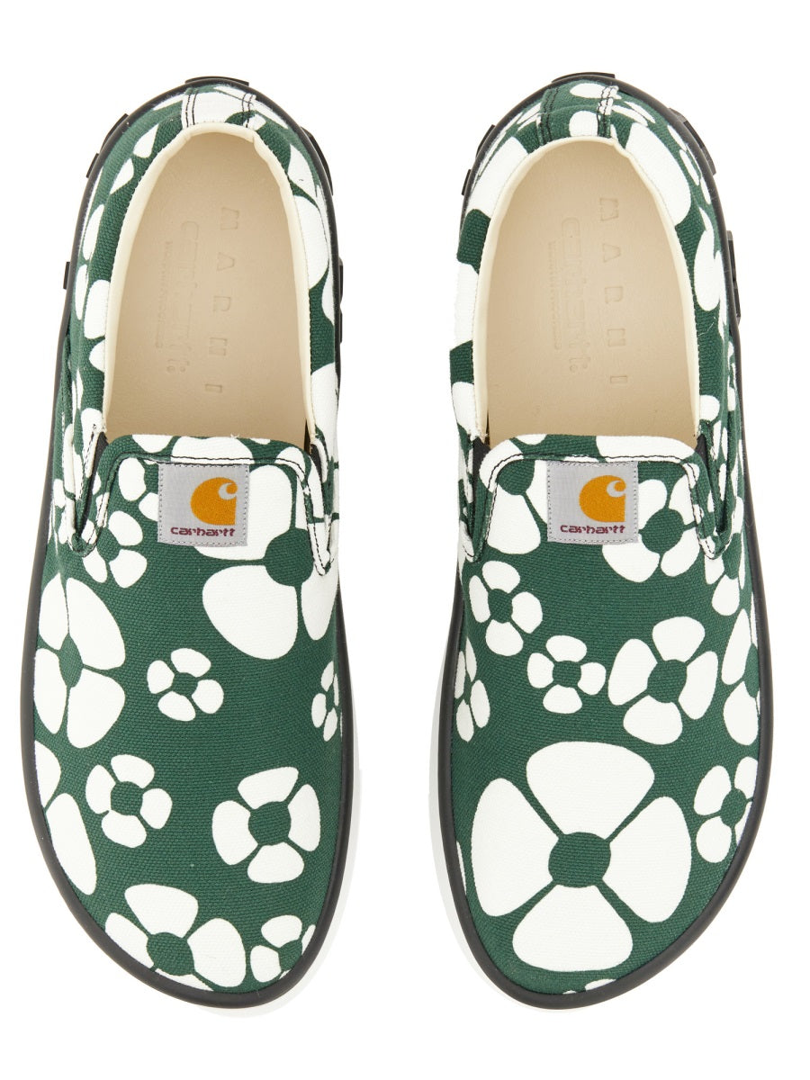 MARNI X CARHARTT WIP Sneaker Slip-On with Preformed Rubber Sole