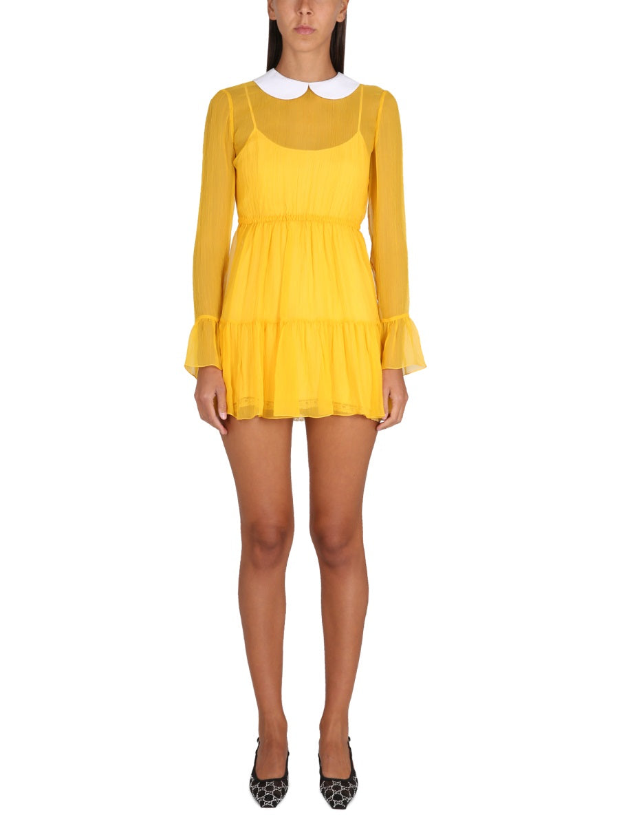 GUCCI Chic Women's Mini Dress with Poplin Collar