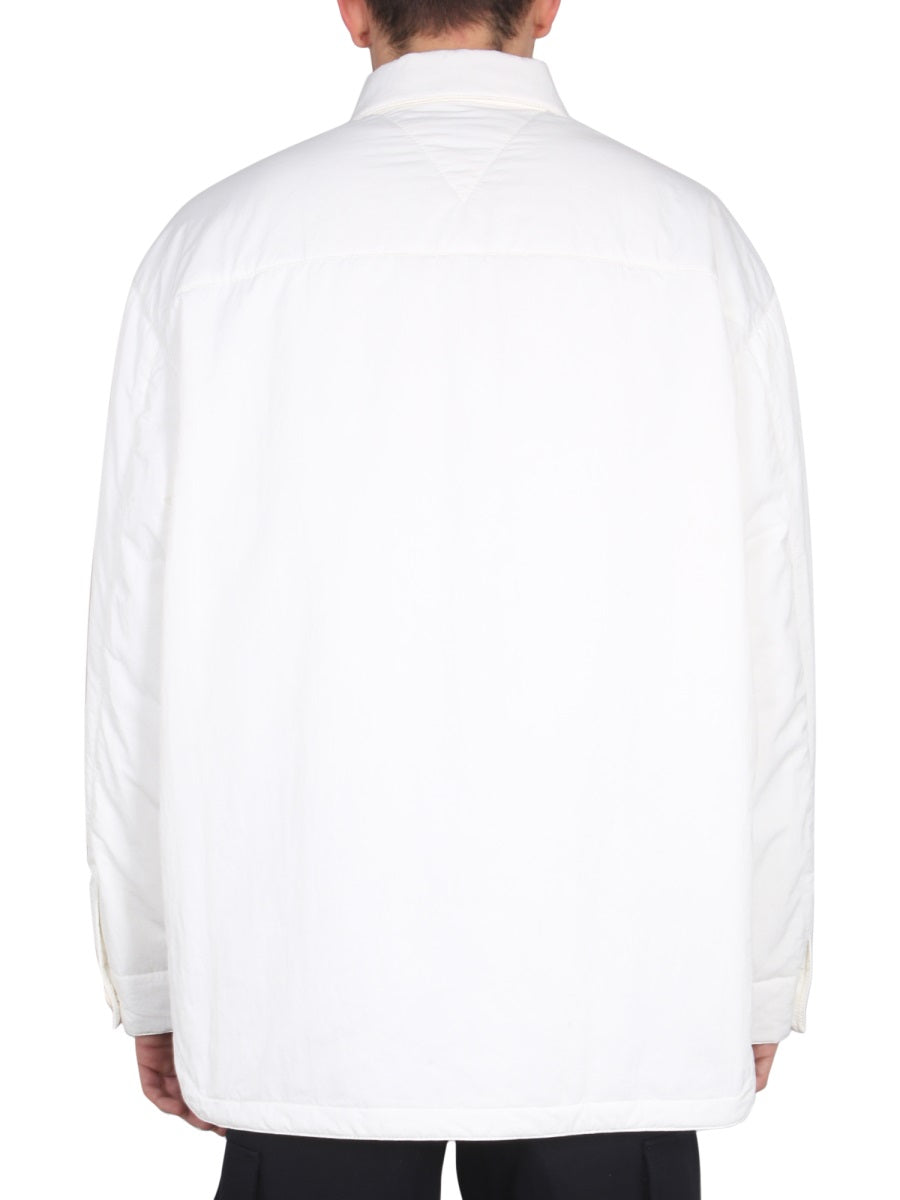 BOTTEGA VENETA Men's Technical Nylon Jacket with Button Closure and Patch