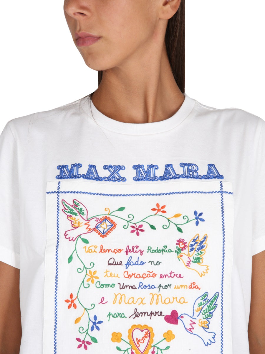 MAX MARA Embroidered Necklace T-Shirt for Women