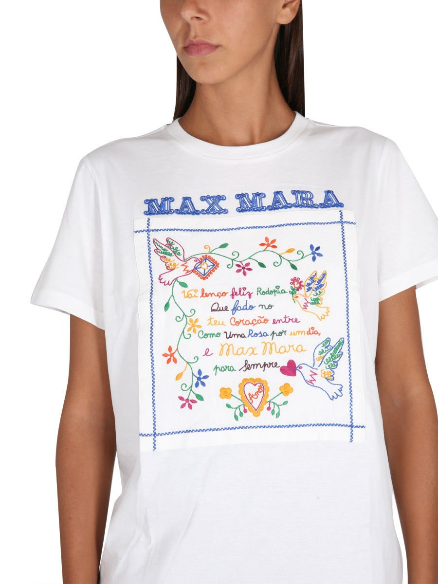 MAX MARA Embroidered Necklace T-Shirt for Women
