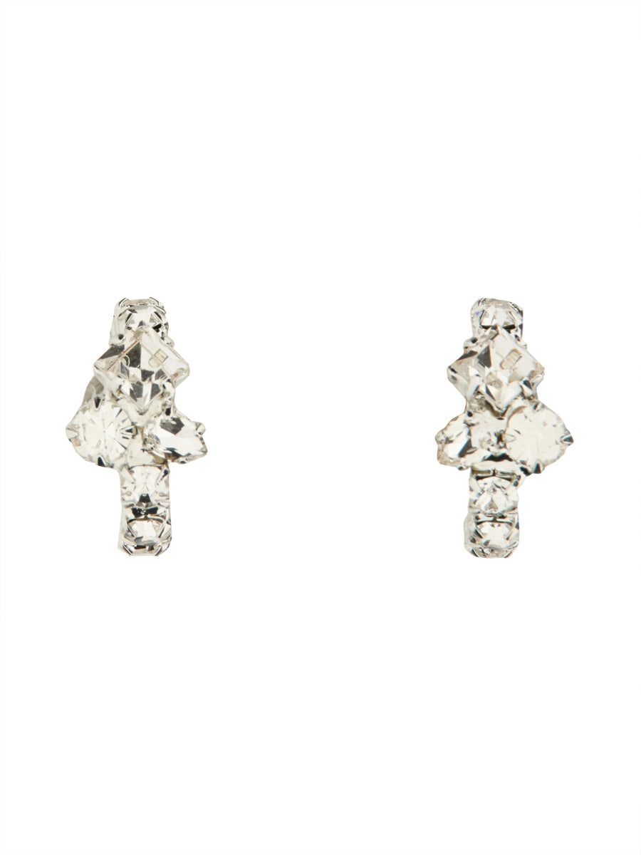 MAGDA BUTRYM Elegant Brass Crystal Earrings