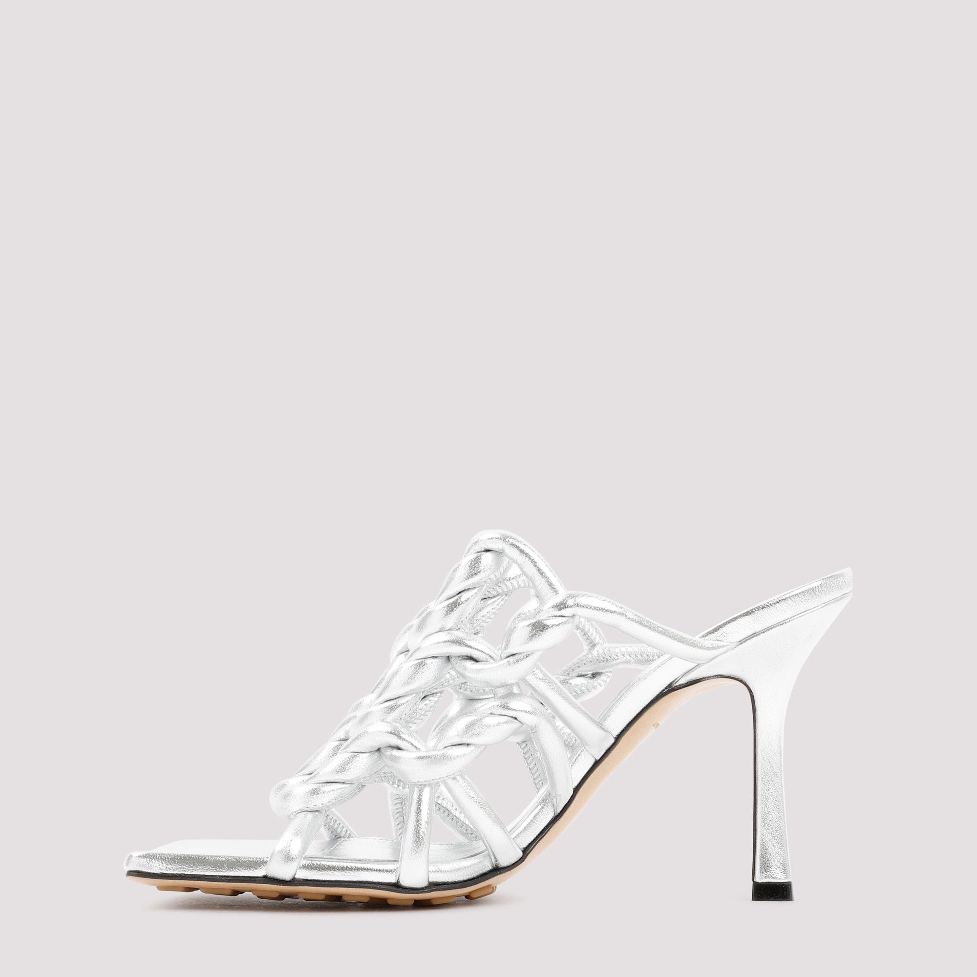 BOTTEGA VENETA Leather Stretch Flat Sandals for Women