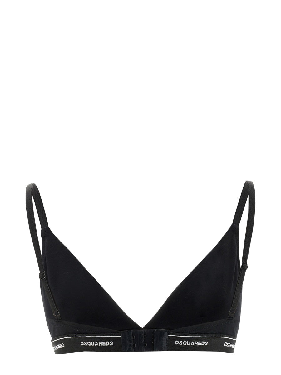 DSQUARED Logo-Detail Bra with Adjustable Closure