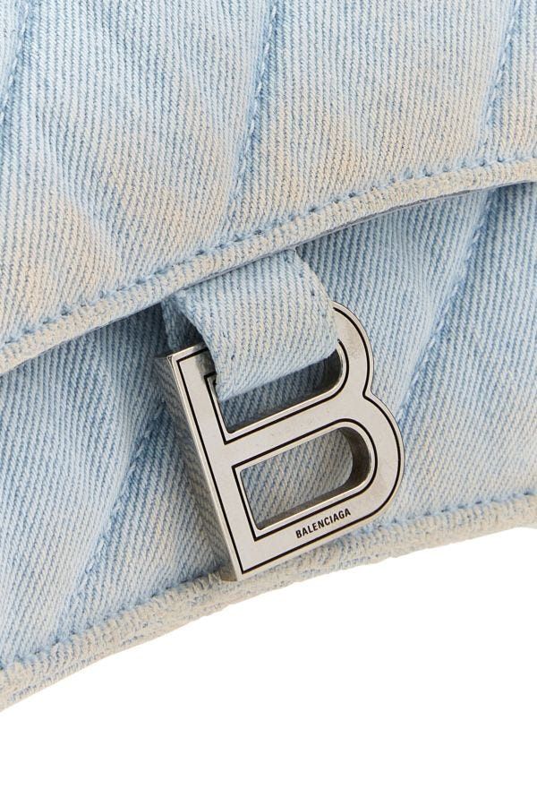 BALENCIAGA Denim Crush S Mini Shoulder Bag