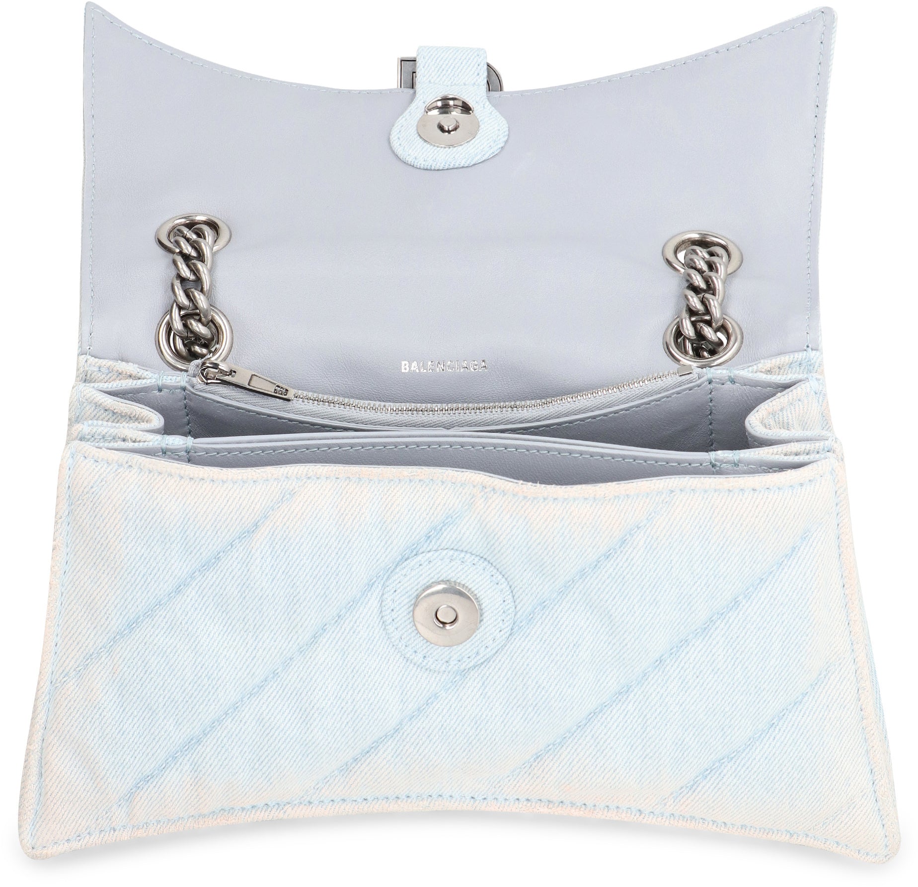 BALENCIAGA Denim Crush S Mini Shoulder Bag