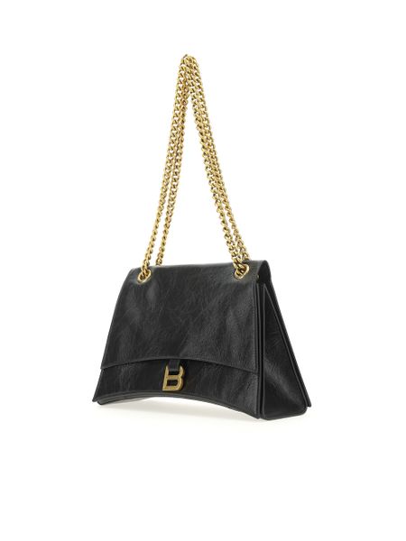 BALENCIAGA Mini Leather Crush M Shoulder Handbag