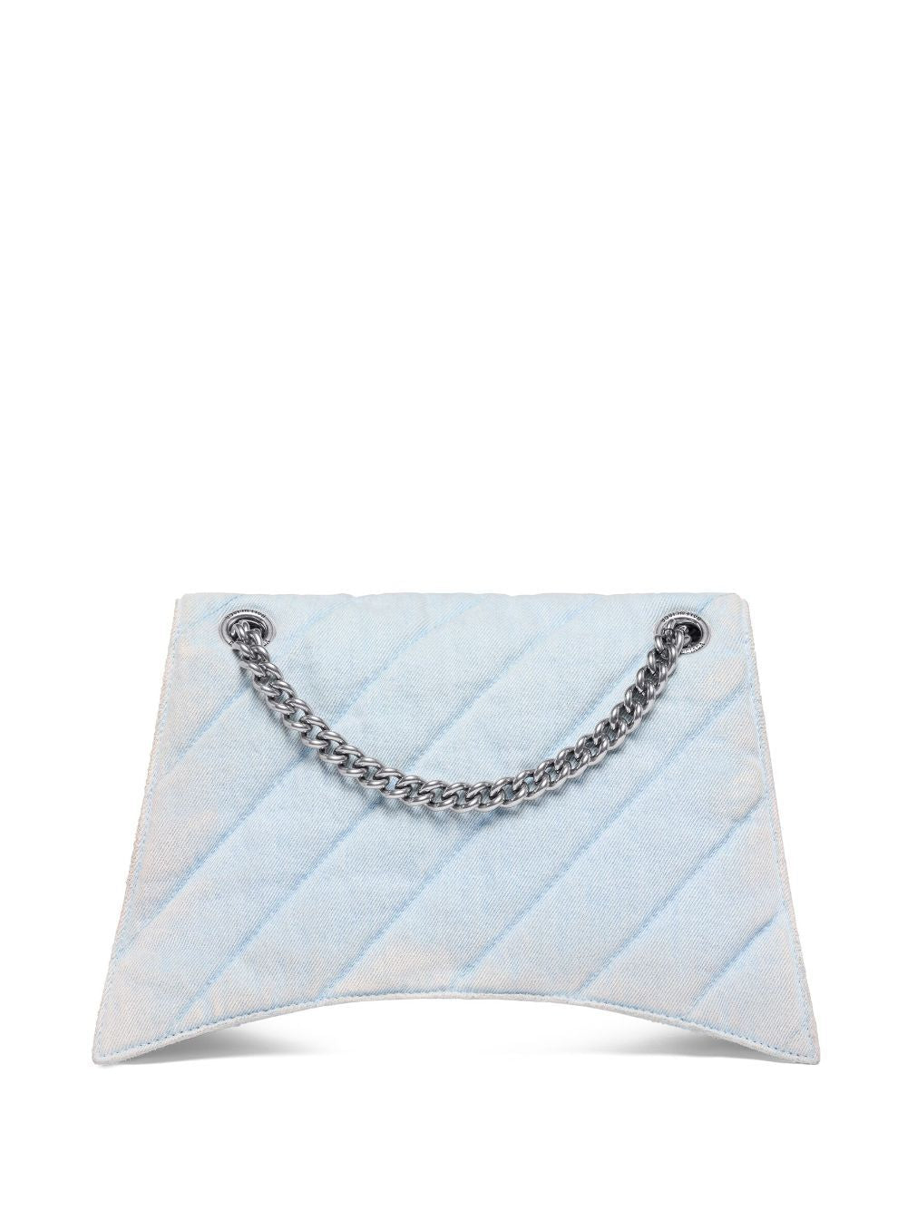 BALENCIAGA Denim Crush Mini Shoulder Handbag
