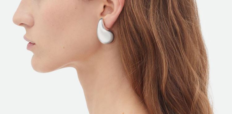 BOTTEGA VENETA Elegant Silver Drop Earrings