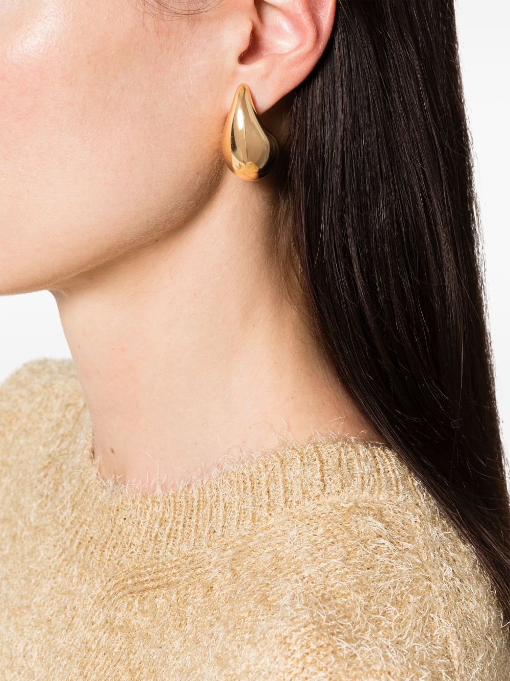 BOTTEGA VENETA Mini Drop Earrings - Sterling Silver with Gold Finish