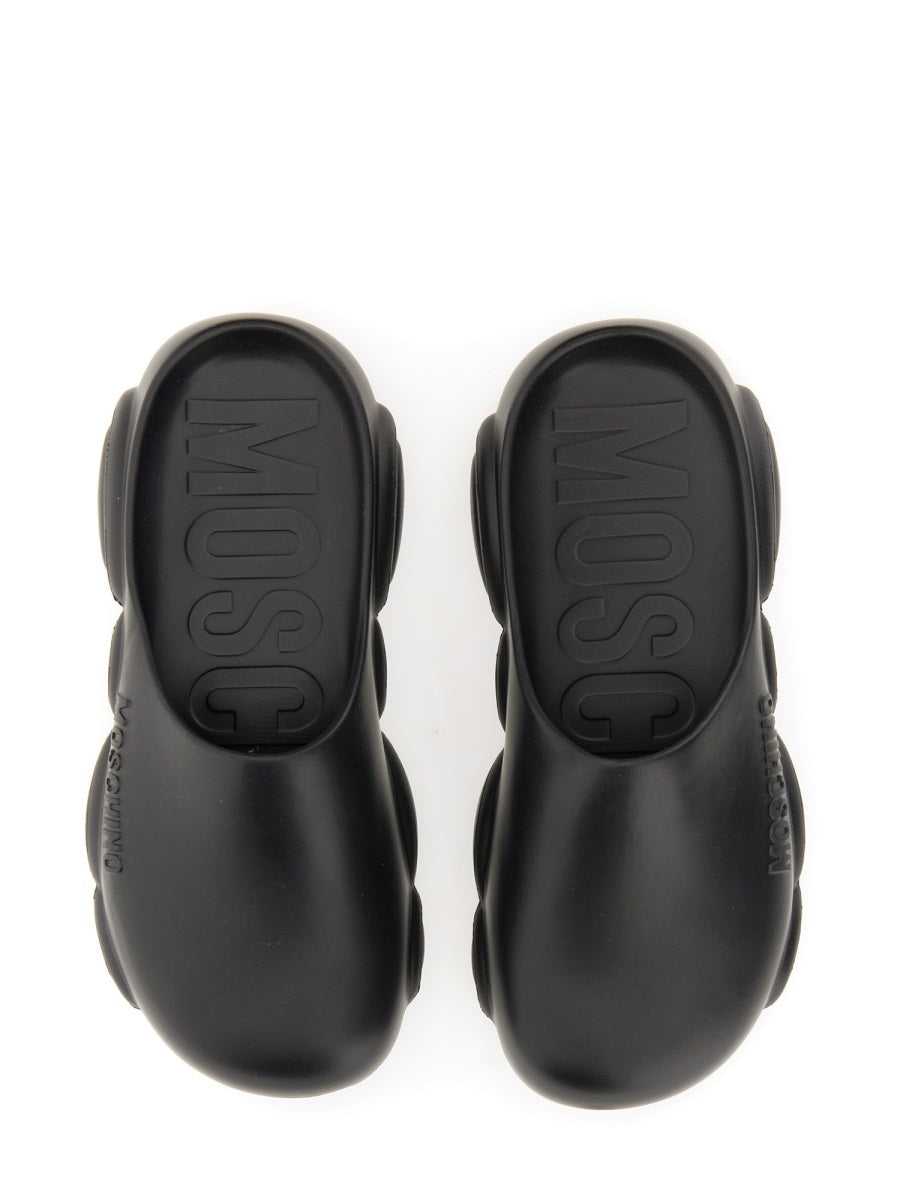 MOSCHINO Mini Rubber Sole Flat Sandals