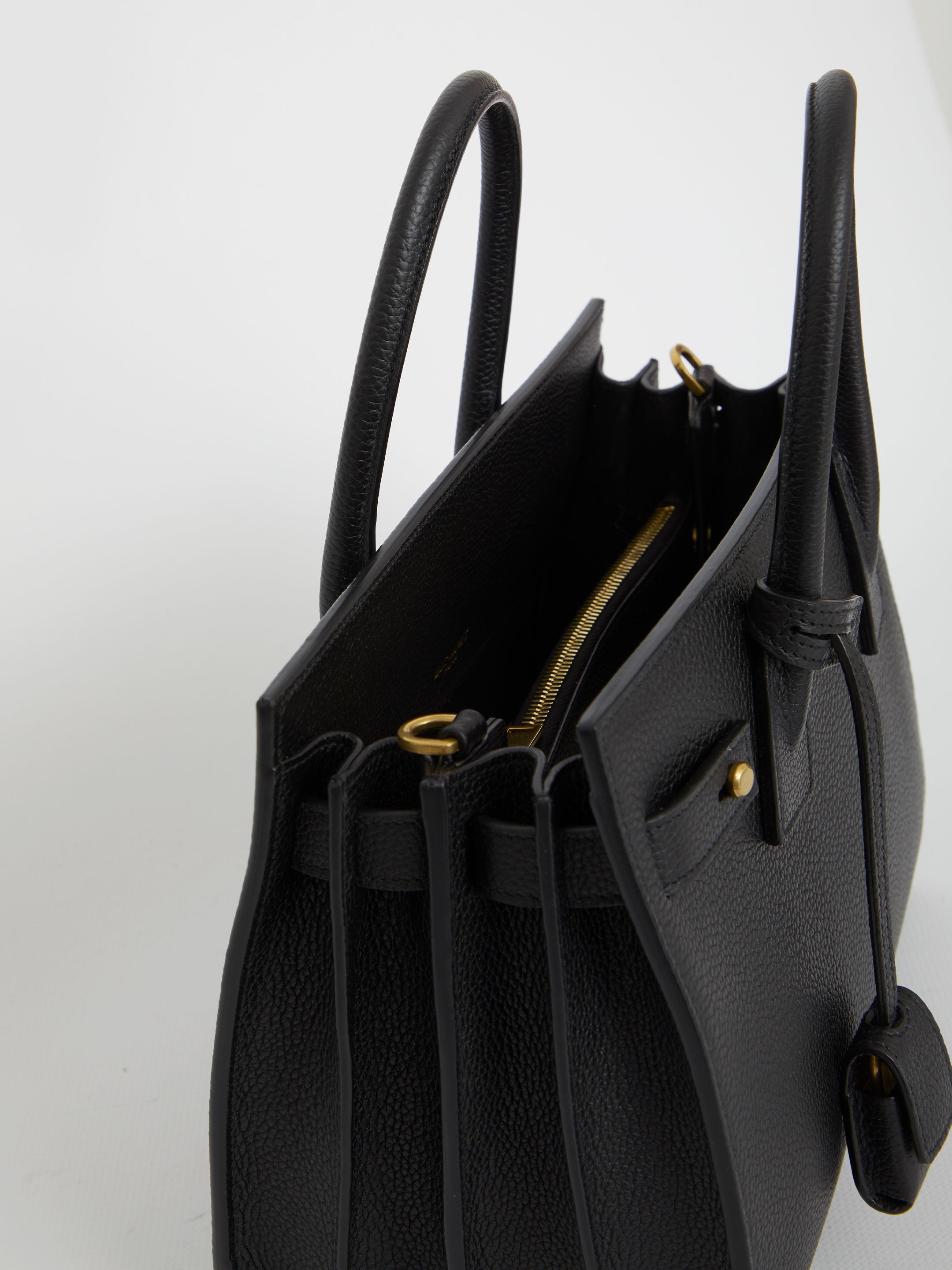 SAINT LAURENT Mini Leather Baby Sac of Jour Handbag