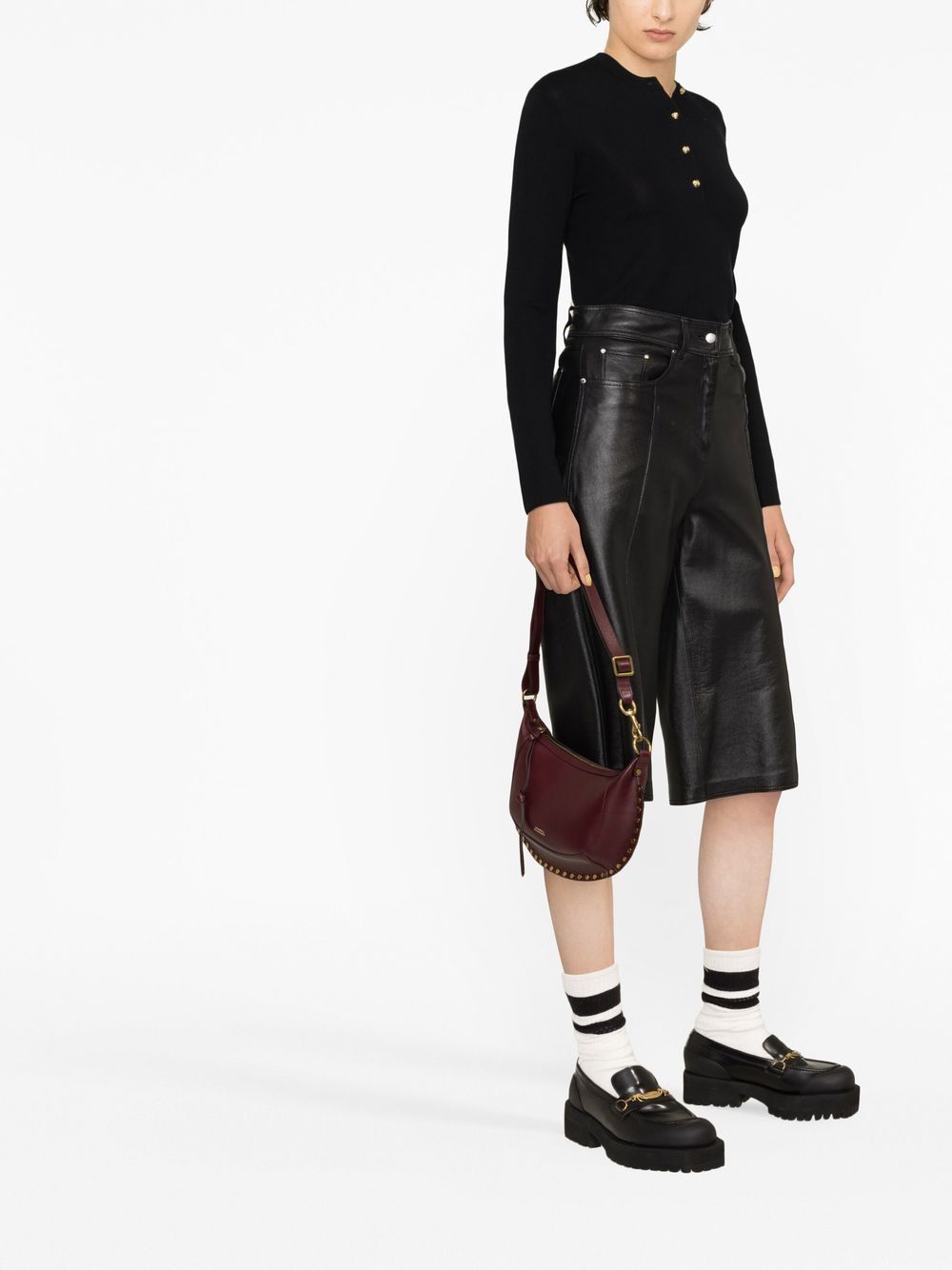 GUCCI Women's Luxe Leather Sweater