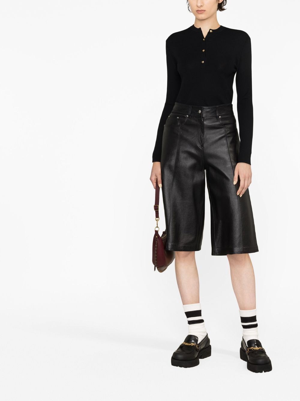 GUCCI Women's Luxe Leather Sweater