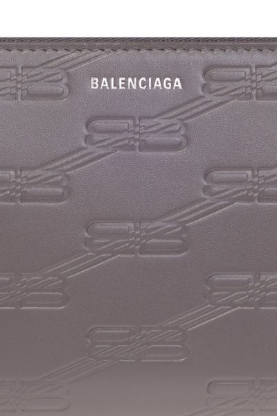 BALENCIAGA Zipped Leather Continental Wallet