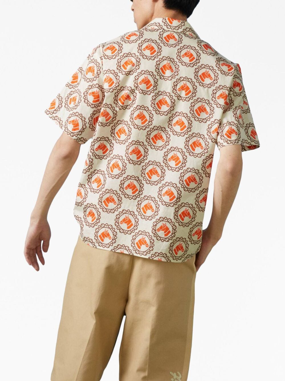 GUCCI Cotton Pants with Embroidered Detail, Size IT 46