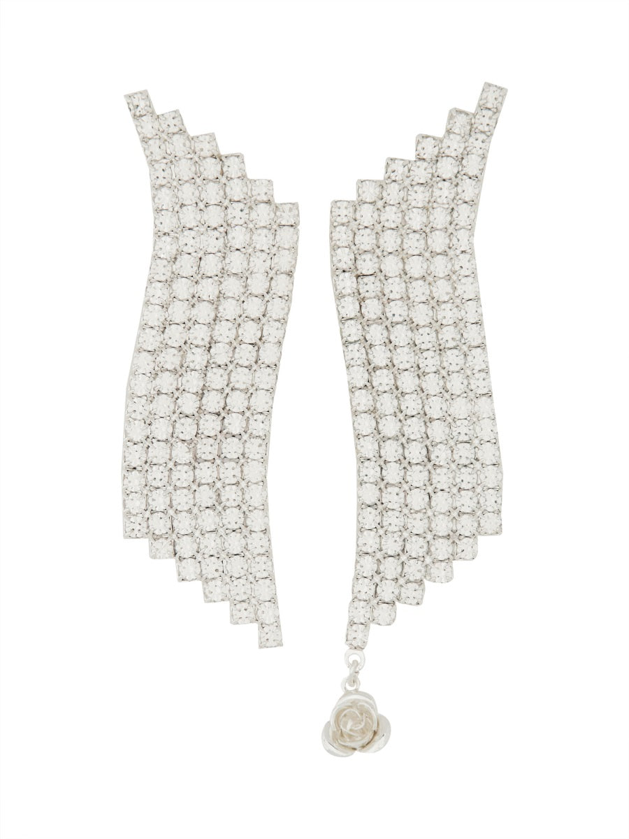 MAGDA BUTRYM Wave Earrings - Hypoallergenic Shell and Brass Crystals