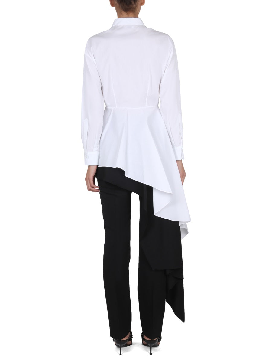 ALEXANDER MCQUEEN Asymmetric Classic Collar Shirt for Women